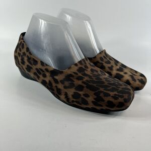 Vionic Orthaheel Women’s Shoes Size 7 Wide Leopard Print Wedge